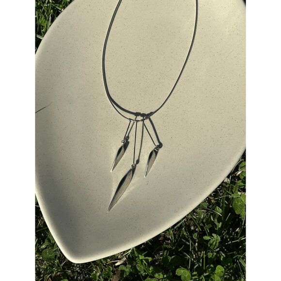 Artisan Handcrafted Silver and Sea Green Statement Necklace, Unique, Fun, Sturdy - Picture 4 of 12